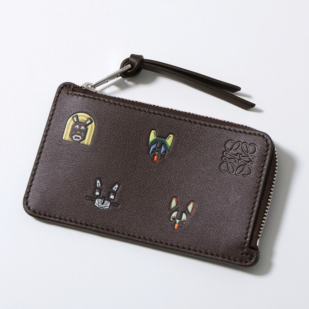 Loewe Louis Wain Collaboration Wallet Futurist Cats Wallet BROWN